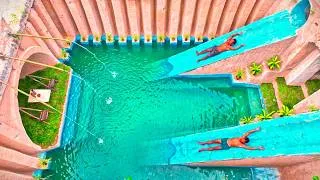 Thumbnail: Dig to Build – Underground House with Water Slide and Swimming Pool