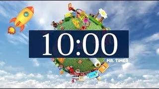Thumbnail: 10 Minute Timer with Relaxing Upbeat Music and Alarm! Countdown Clock for Stress Relief!
