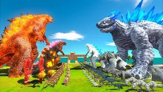 Thumbnail: Team Fire Nuclear Godzilla + Burning Godzilla VS Team Ice Shimo + Godzilla Frosbite - ARBS