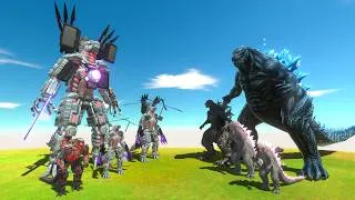 Thumbnail: Evolution of Upgraded Mechagodzilla VS GODZILLA EARTH of Evolution - Animal Revolt Battle Simulator