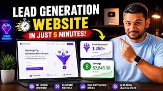 Thumbnail: 🔥 In 5 Minute AI से Single Page Lead Generation Website कैसे बनाएँ? | Claude + Hostinger