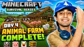 Thumbnail: I FINALLY COMPLETED My Animal Farm! 🐄🐑 | Minecraft Survival Series Day 4