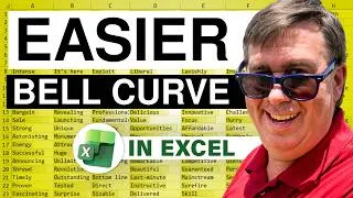 Thumbnail: Excel Easier Bell Curve - 2 Formulas Instead of 122! - Episode 2742