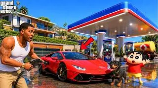 Thumbnail: GTA 5: Franklin & Shinchan Build & Upgrade A Petrol Pump Near Their House!⛽ | GTA 5 Bangla Gameplay