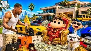 Thumbnail: Shinchan Becomes Richer Than Franklin For 24 Hours In GTA 5! | GTA 5 Bangla Gameplay