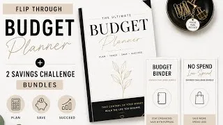 Thumbnail: 📒 Minimalist Undated Budget Planner Flip Through + NEW No Spend & Budget Binder Savings Challenges