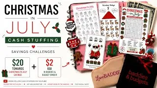 Thumbnail: 🎄Christmas in July Cash Stuffing | $20 Savings Challenges + $2 Christmas Binder IOU | Budget With Me