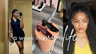 Thumbnail: Weekly vlog : Washing my hair at home, boho braids, shopping, packing + moving 🤭