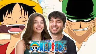 Thumbnail: Our First Time Watching *ONE PIECE* Ep. 1-2 REACTION!