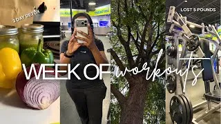 Thumbnail: A Full Workout Week | 3 Day Juice Detox | I Lost 5 Pounds, Daily Workouts + More 