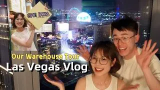 Thumbnail: Las Vegas Vlog: Visit Our SHE BOBA Warehouse | Our Flight Got Cancelled Twice!? | A5 Wagyu Hot Pots