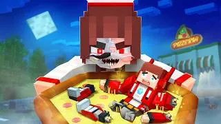 Thumbnail: JJ Transformer and CRAZY FAN Pizza - Love Story - Maizen Minecraft Animation