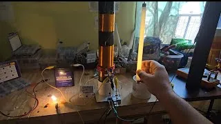 Thumbnail: 📖BACK AT IT TRYING TO PERFECT THE SELF SUSTAINING MINI MAGNIFYING TRANSMITTER TESLA COIL🔍BEST 1 YET 