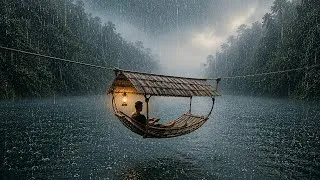 Thumbnail: HOW I SET UP A PORTABLE BAMBOO TENT BY THE LAKE IN THE FOREST | BUSHCRAFT