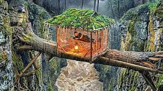 Thumbnail: A lone man builds a magical cabin in the middle of a valley