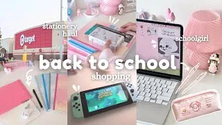 Thumbnail: BACK TO SCHOOL VLOG🪽school supplies shopping + haul, uni essentials, prep, schoolgirl diaries 🎀