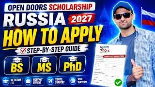 Thumbnail: Open Doors Scholarship Russia 2027 | How to Fill Out the Application Form | Step-by-Step Guide