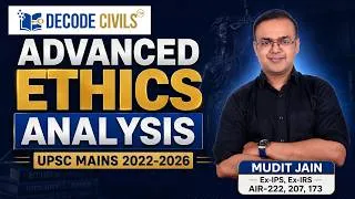 Thumbnail: Advanced Ethics Analysis 2022-26 | UPSC | Mudit Jain |