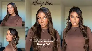 Thumbnail: Perfect Fall Color! 13*4 Pre-everything Balayage Highlight Yaki Straight Glueless Wig Ft. Klaiyihair