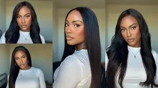 Thumbnail: BEST FALL WIG 🍂 || TRULY GLUELESS OMBRÉ BROWN YAKI STRAIGHT UNIT || KISSLOVE HAIR