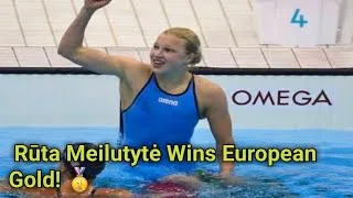 Thumbnail: Rūta Meilutytė Wins European Gold! 🥇 | 50m Breaststroke Final 2026