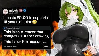 Thumbnail: How a Massive AI Art Scam Network got Exposed Overnight  - Chokopaii's 9+ Alt Accounts VS Teru