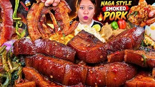 Thumbnail: COOKING & EATING NAGA-STYLE SMOKED PORK CURRY FEAST WITH DHIDO, RICE, EGG & NIURO