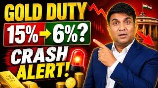 Thumbnail: Gold Import Duty 15% से 6%? Gold Price में Crash आएगा? | Gold Duty Cut Explained