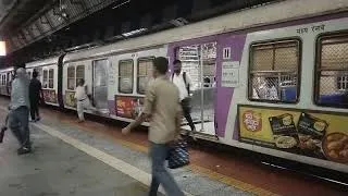 Thumbnail: Train video night journey Indian railways station | Mumbai night local train video 