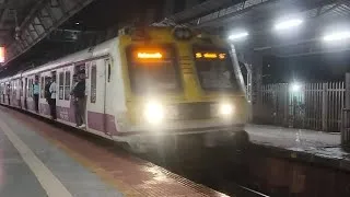 Thumbnail: Diva junction railway station train video | Mumbai night local train journey video 