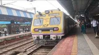 Thumbnail: ICF local trains mumbai traveling rush public video | Vikhroli railway station train video latest 