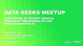 Thumbnail: From Paper to Insight - Medical Document Processing on AWS with Generative AI