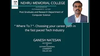 Thumbnail: Career path in IT industry | Ganesh Natesan | Vice President (SE) | LoanDepot Dallas USA | NMC | CS