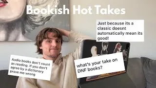 Thumbnail: Reading Your Bookish Hot Takes (these are certainly opinions…) 