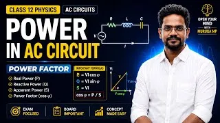 Thumbnail: Power in AC Circuit & Power Factor|Class 12 Physics|Alternating Current|Muruga MP #physics12 #tamil 