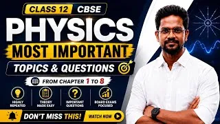 Thumbnail: Class 12 Physics | Most Important Questions | Chapters 1–8 | CBSE 2026–27 | Muruga MP 