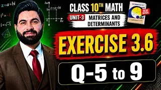 Thumbnail: Class 10th Math New Book Ch 3 Exercise 3.6 Question 5,6,7,8,9 -10th Class Maths Exercise 3.6- PCTB