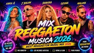 Thumbnail: MIX REGGAETON MUSICA 2026🎵BEST REGGAETON MUSIC MIX 2026 - Karol G, J Balvin, Shakira, Ozuna,Maluma