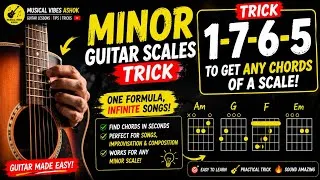 Thumbnail: 1-7-6-5 Trick to Find ANY Chords of a Minor Scale 🎸 |Guitar Tricks | Musical Vibes Ashok 