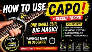 Thumbnail: How to Use a Capo on Guitar | Chromatic Scale & Chord Transposition | Musical Vibes Ashok 