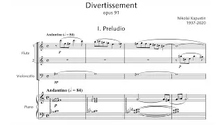 Thumbnail: Nikolai Kapustin - Divertissement for 2 Flutes, Cello and Piano, Op. 91 [with score]