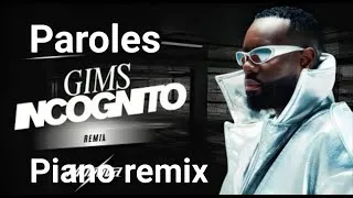Thumbnail: GIMS ft. R2 - INCOGNITO (Paroles/Lyrics) - Piano Remix