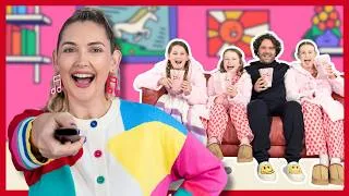 Thumbnail: Family Songs for Kids 🍿 It's Family Movie Night! | Pajamas & Popcorn Song | Preschool Music