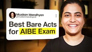 Thumbnail: Best Bare Acts for AIBE Exam 2025 | Muskan Mandhyan 