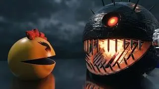 Thumbnail: Lady Pac-Man vs. the Twin Robots and the Fire Robot