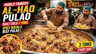 Thumbnail: World Famous Al-Haq Pulao 😱 3 Tons Beef Pulao Sold Daily | Hyderabad’s Legendary Street Food 4K