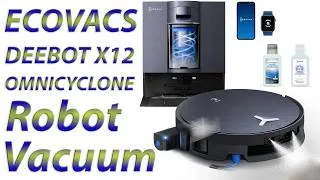 Thumbnail: ECOVACS DEEBOT X12 OMNICYCLONE Robot Vacuum Cleaner  | Focus Jet Pre-Spray Roller Mop