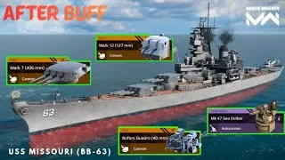 Thumbnail: USS MISSOURI ( BB-63 ) - AFTER BIG BUFF 🔥 BRUTAL BATTLESHIP 💥- MODERN WARSHIP 
