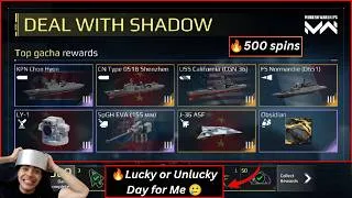 Thumbnail: 🔥500 Spin in The Deal With shadow But no luck🥲🥲- Modern warships