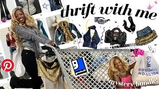 Thumbnail: thrift with me 🛍 | pinterest inspired Y2K mystery bundle for my subscriber!💅🏾 (2000s chic aesthetic)